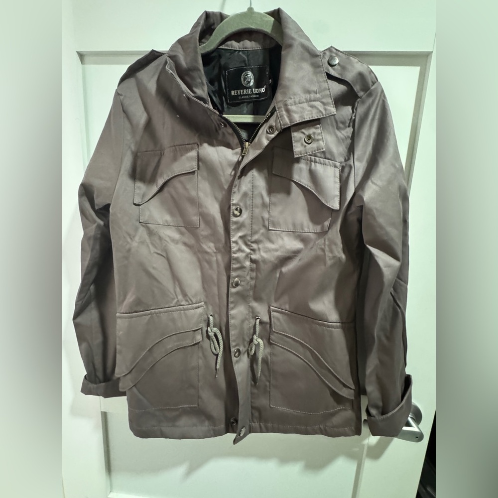 Reverie Uomo Full zip up and button Military Field Jacket in M